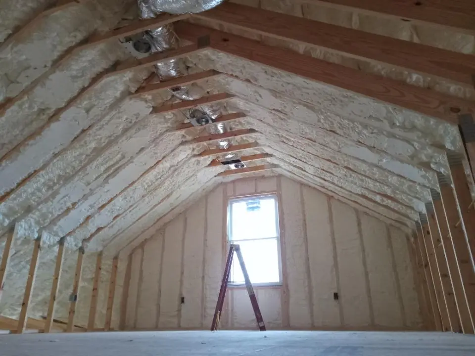 Spray foam roofing application for Crawl Space Insulation project in Logansport